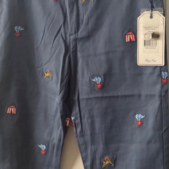 New Classic Prep Childrenswear Boys Blue Gavin Pant Circus Embroidery Size 8 - Picture 4 of 14